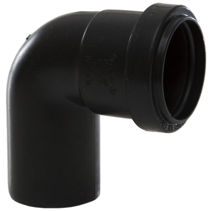90 BLACK SWIVEL BEND 40mm PUSHFIT