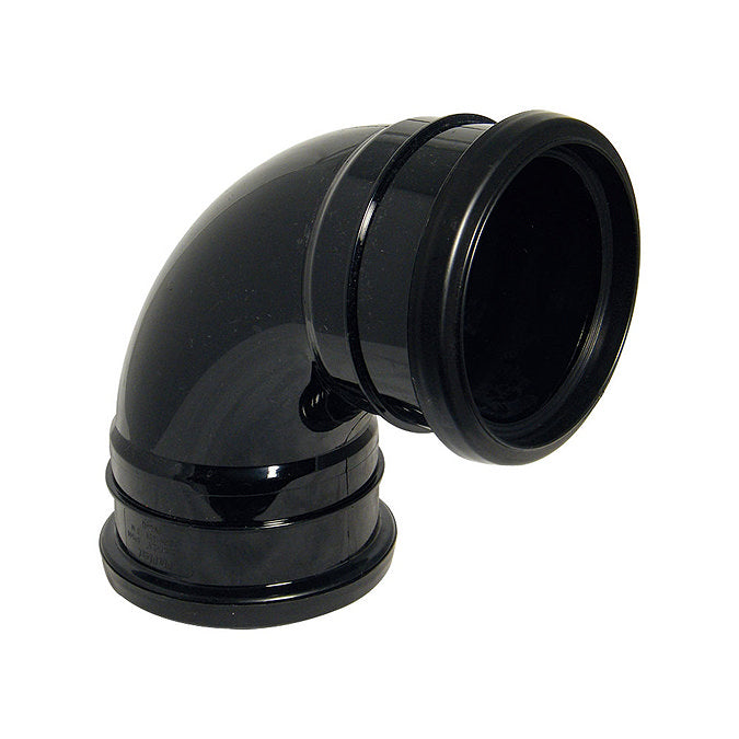 BEND DOUBLE SOCKET 92.5 110mm BLACK