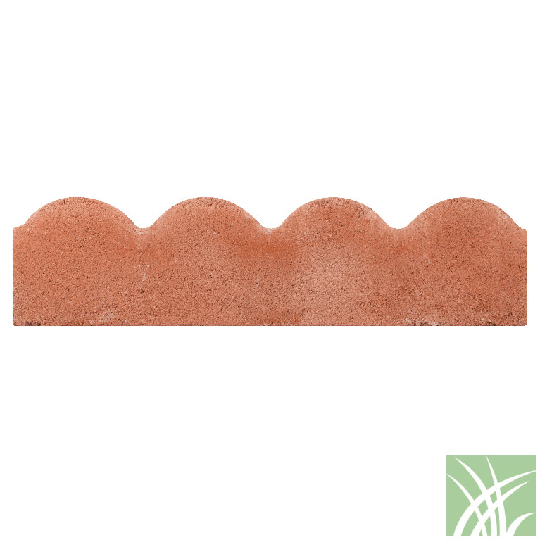 SCALLOPED EDGING RED BRADSTONE 600 X 150mm