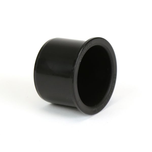 SOCKET PLUG 40mm PUSHFIT BLACK