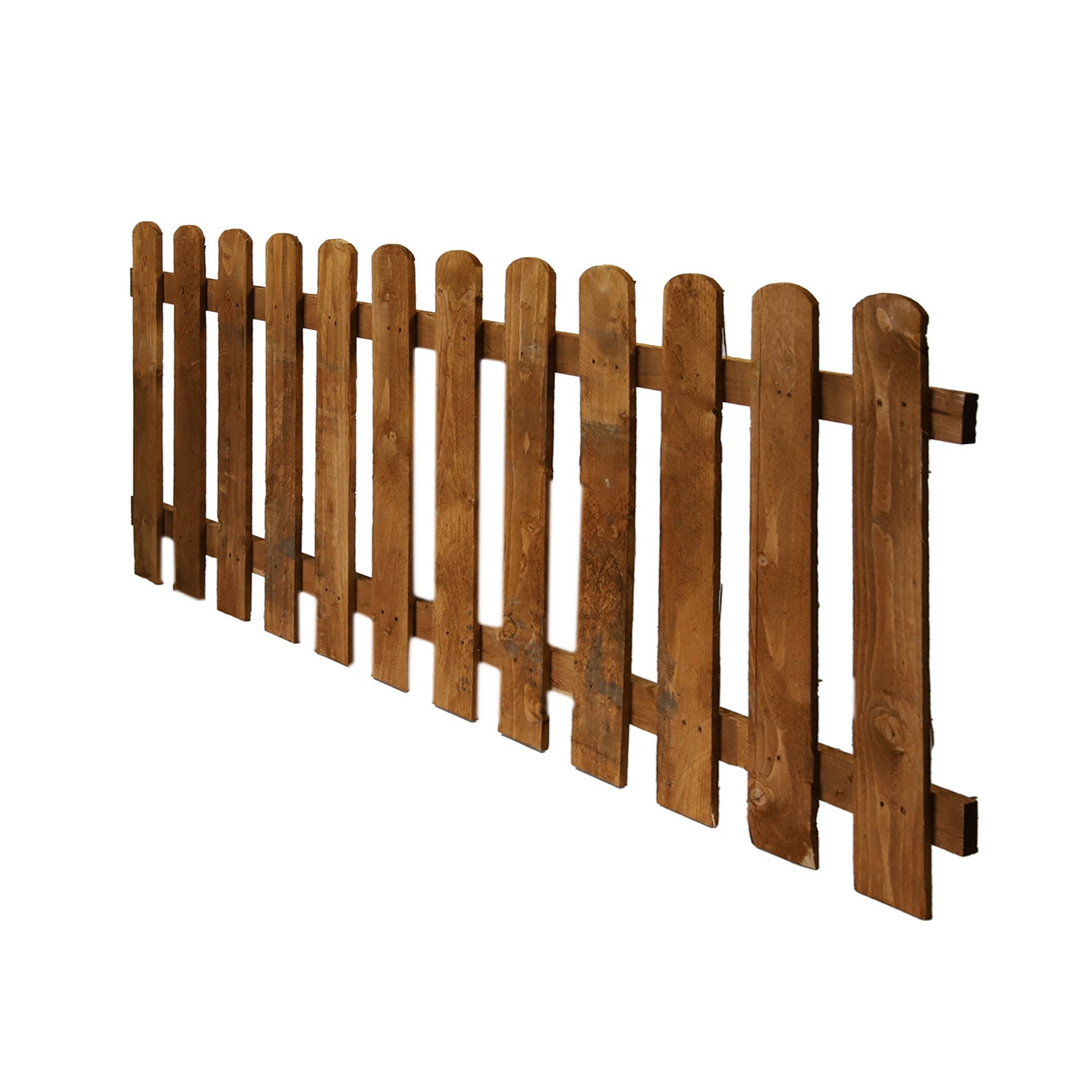 6' x 3' Wicket Fence Panel Round Top