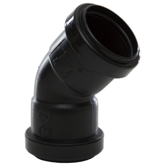 135 BLACK OBTUSE BEND 32MM PUSHFIT