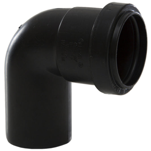 90 BLACK SWIVEL BEND 40mm PUSHFIT