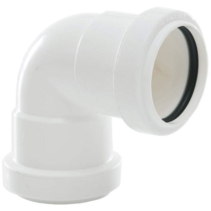 90 WHITE BEND 32MM PUSHFIT