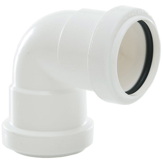 90 WHITE BEND 32MM PUSHFIT