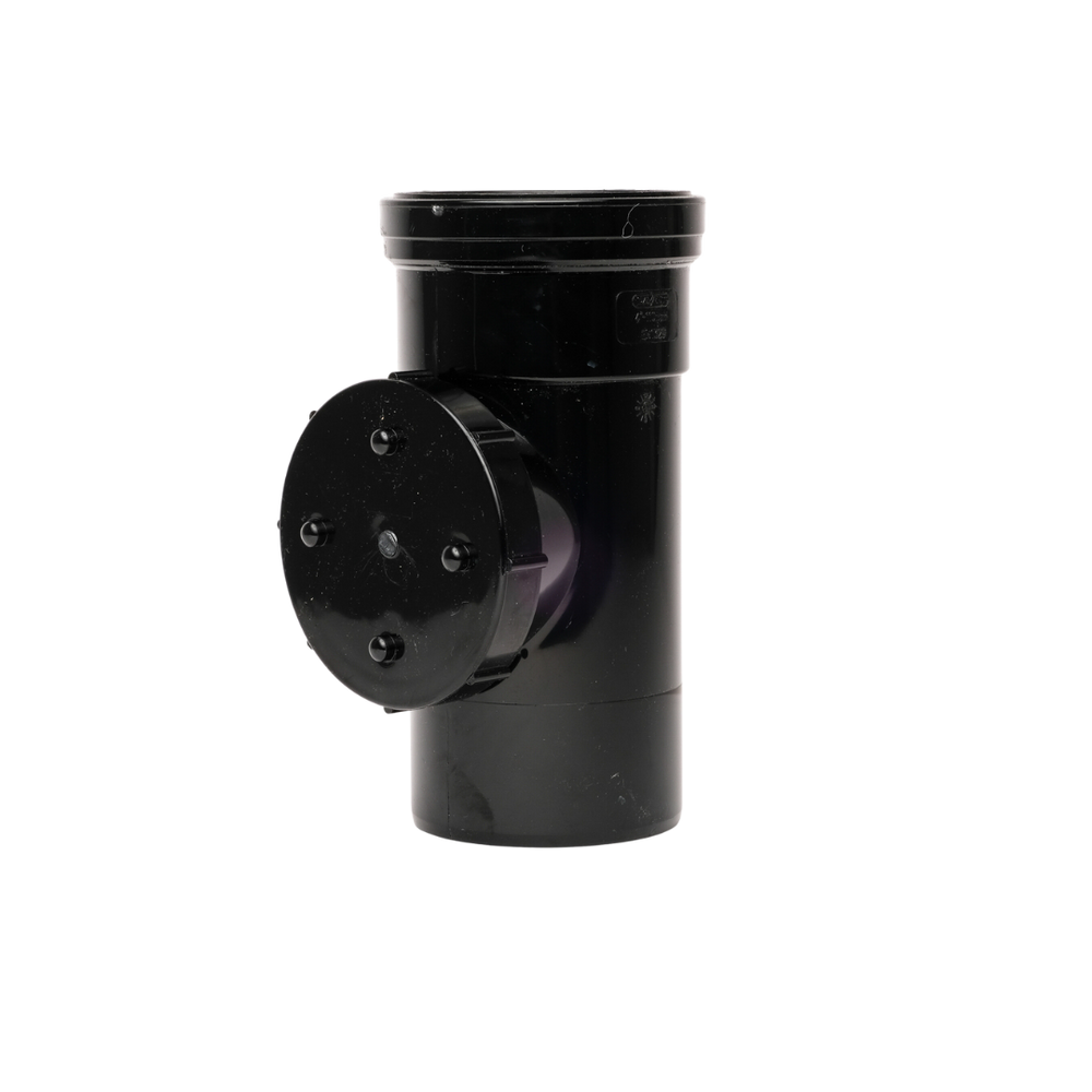 ACCESS PIPE SINGLE SOCKET 110mm BLACK