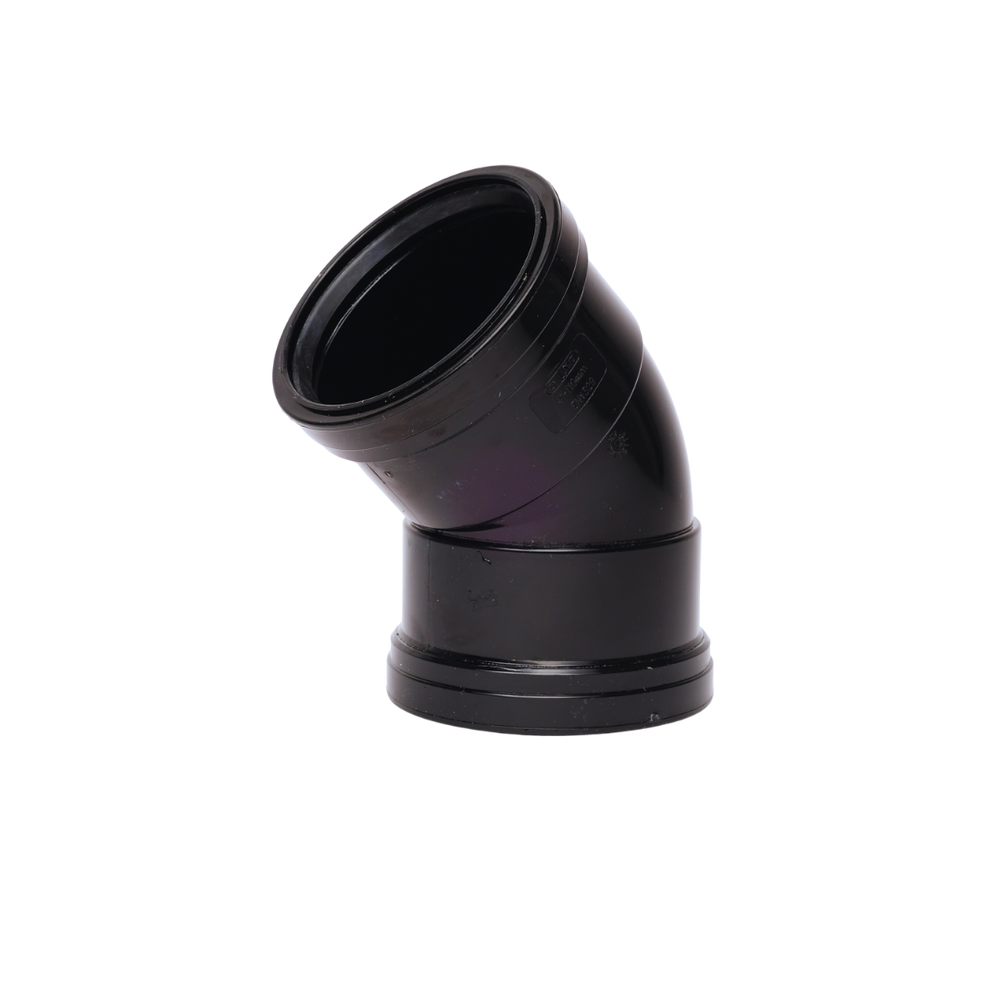 BEND DOUBLE SOCKET 135 110mm BLACK