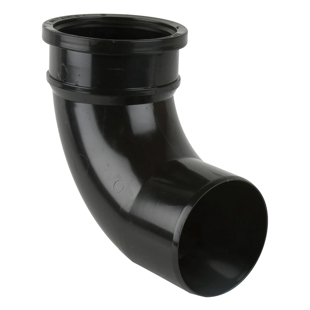 BEND SINGLE SOCKET 92.5 110mm BLACK