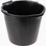 BLACK PLASTIC BUCKET (3 GALLON)
