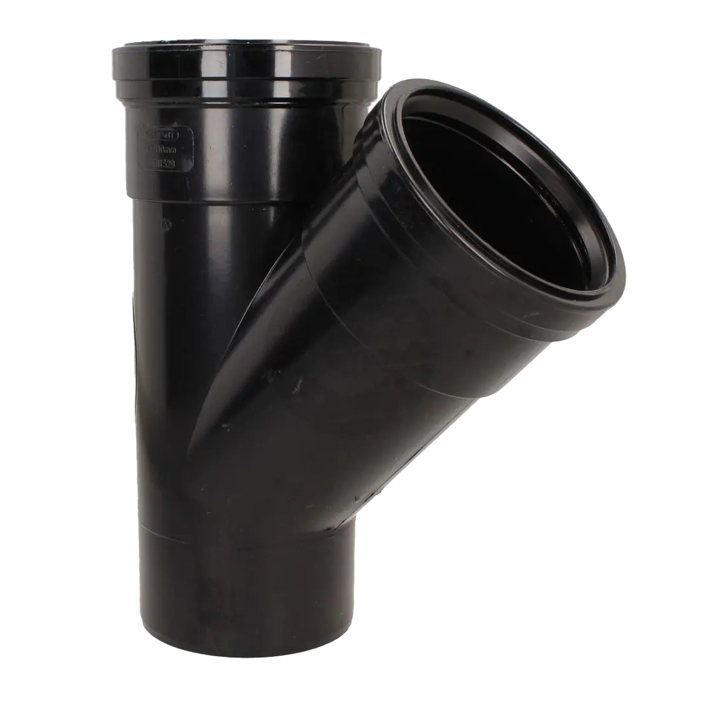 BRANCH DOUBLE SOCKET 92.5 110mm BLACK