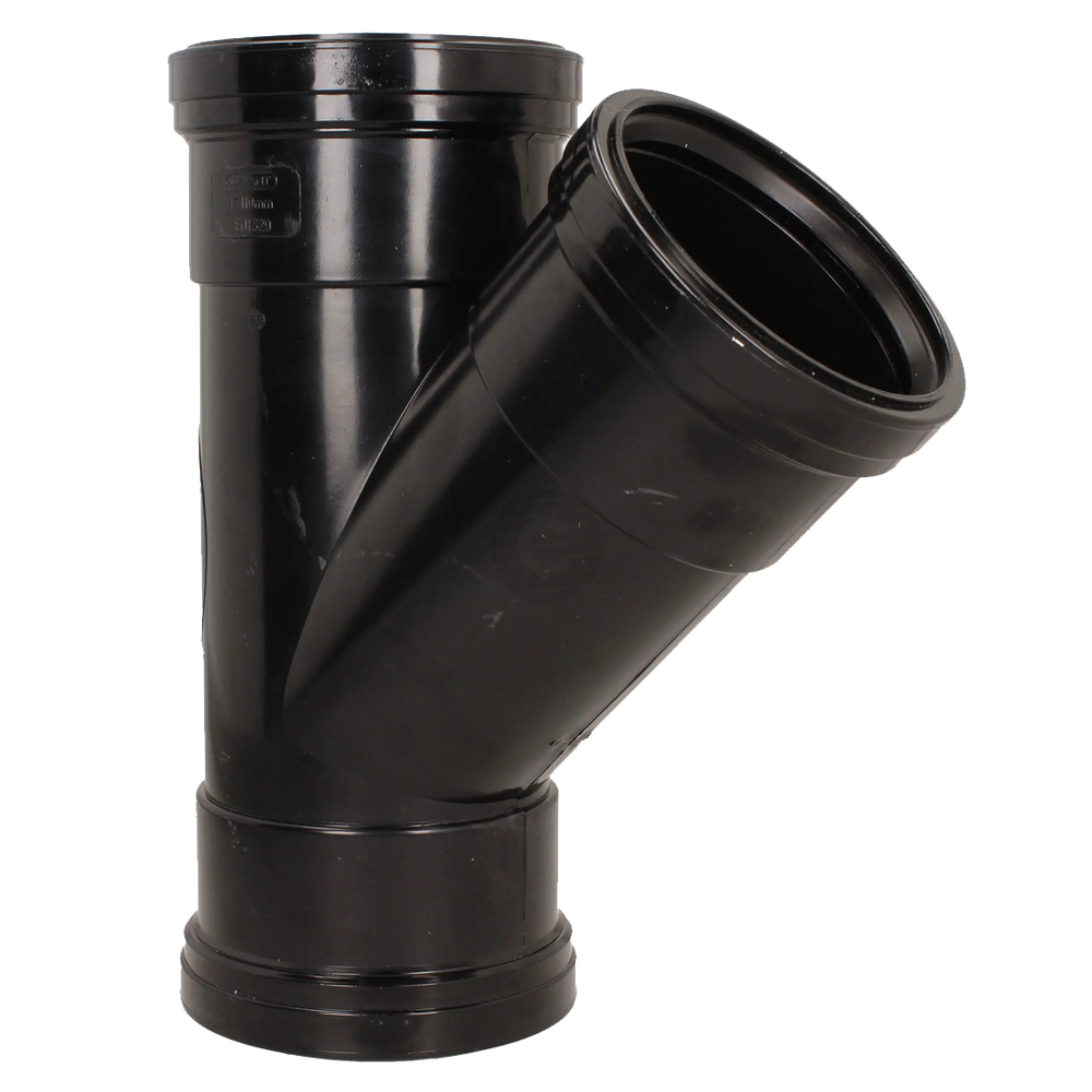 BRANCH TRIPLE SOCKET 92.5 110mm BLACK