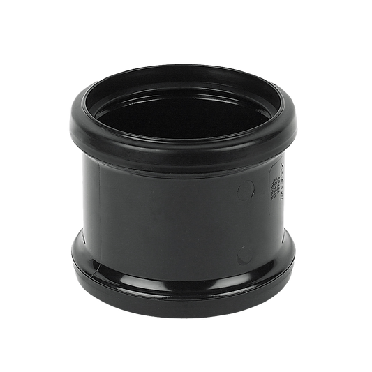 COUPLER DOUBLE SOCKET 110mm BLACK