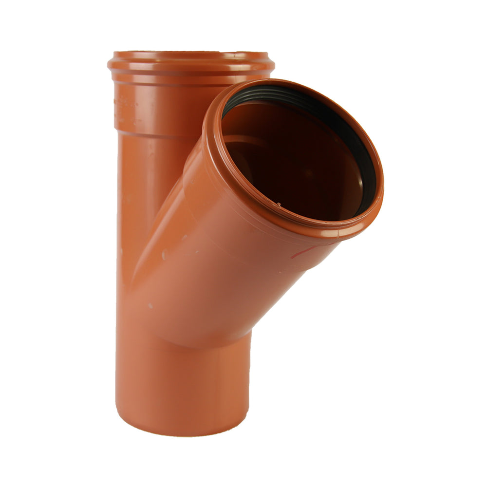 'Y' DOUBLE SOCKET 45 BRANCH UNDERGROUND 160MM