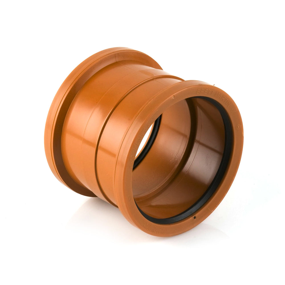 COUPLER DOUBLE SOCKET UNDERGROUND 160MM