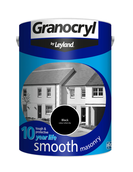 GRANOCRYL SMOOTH MASONARY PAINT BLACK 5L