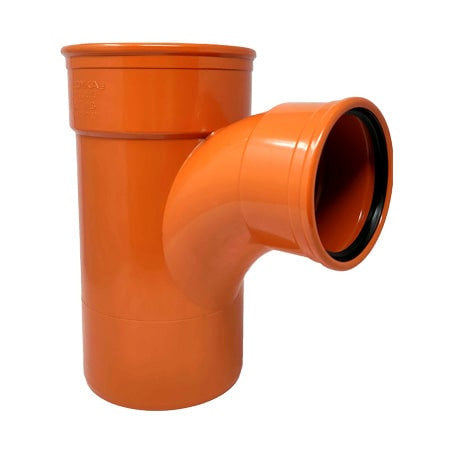 'T' DOUBLE SOCKET 90 BRANCH UNDERGROUND 110MM