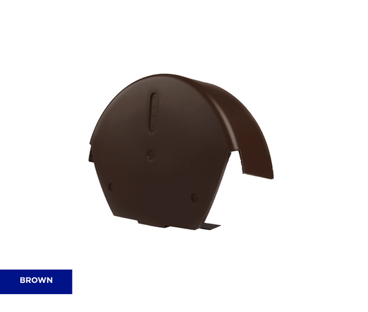 Verge Centre Cap Round Brown