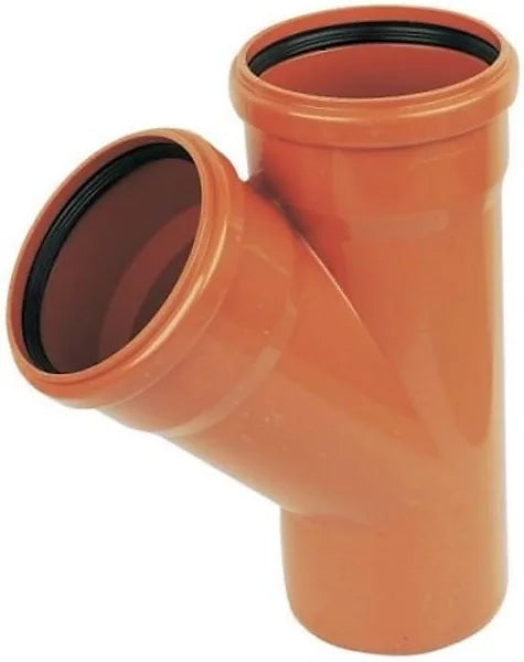 'Y' DOUBLE SOCKET 45 BRANCH UNDERGROUND 110MM